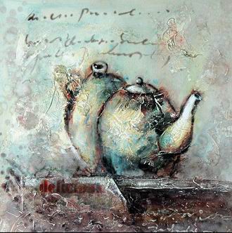 Textured Utensils oil painting